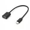 TB kabelis OTG USB AF – USB C 15 cm juodas (AKTBXKU4PAC015B)