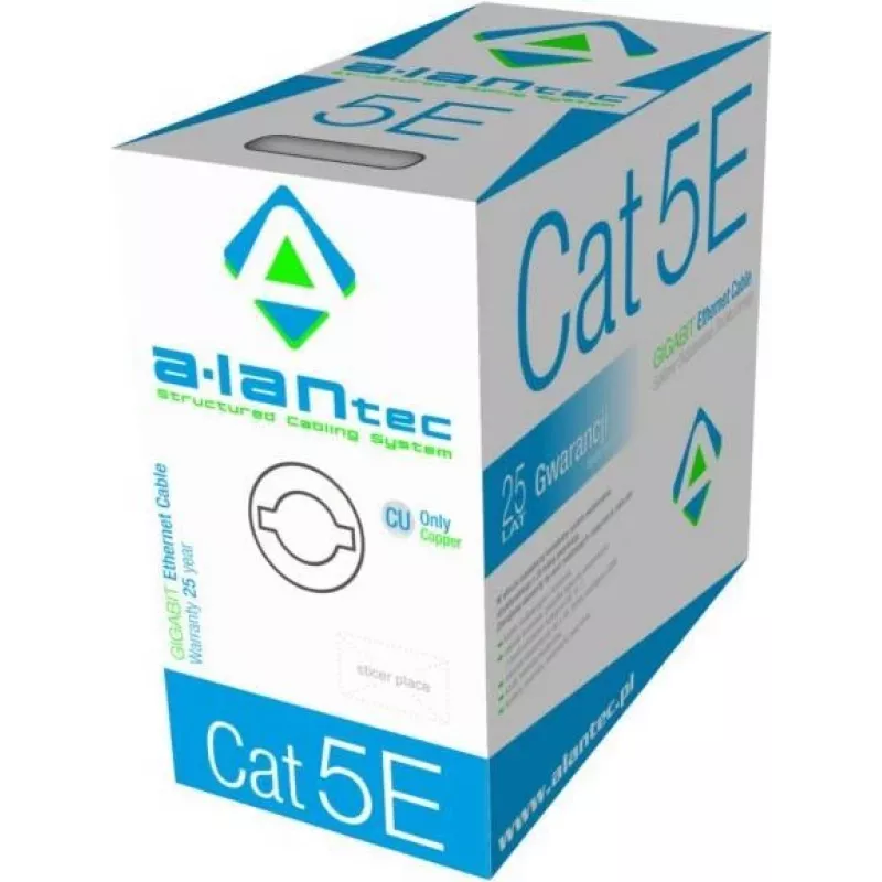 A-LAN KIU5PVC305 tinklo kabelis, pilkas, 305 m, Cat5e, U/UTP (UTP)