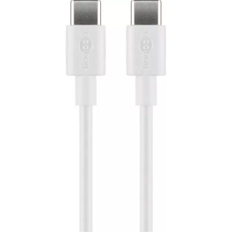 Goobay USB-C įkrovimo ir sinchronizavimo laidas, 2 m, baltas | Goobay