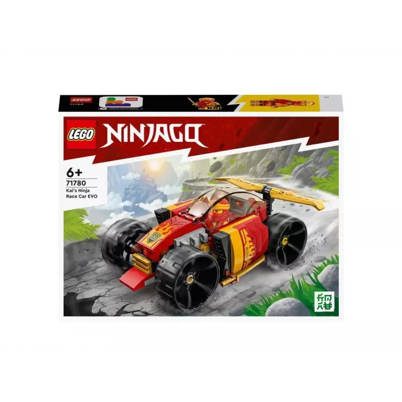 LEGO 71780 NINJAGO Kai’s Ninja Race Car EVO 2in1 lenktyninio automobilio žaislas, transformuojamas į visureigį, statybos rinkinys vaikams, berniukams ir mergaitėms nuo 6 metų, gimtadienio dovana