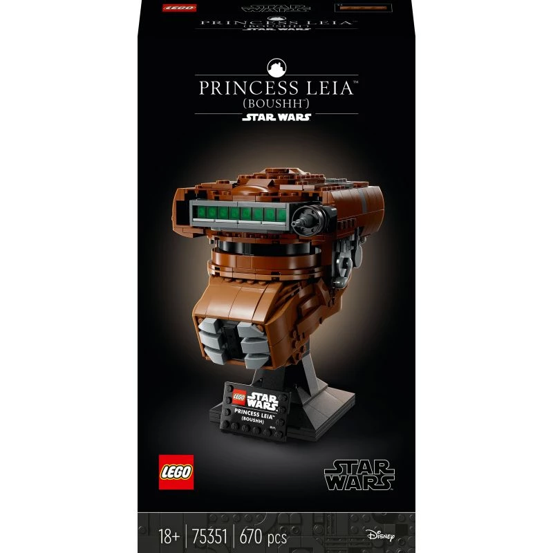 LEGO Star Wars Princesės Lėjos (Boushh) šalmo rinkinys suaugusiems 75351 (670 dalių)