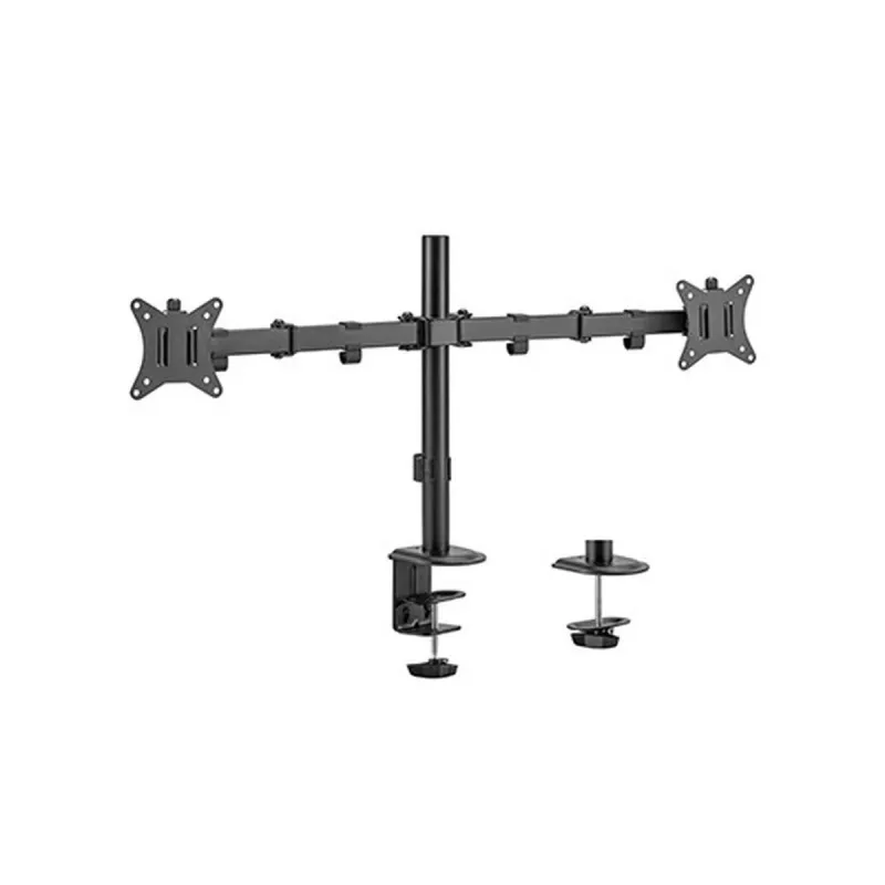 Monitoriaus laikiklis Gembird MA-D2-01 2 ekranams iki 32 colių, VESA 75x75–100x100, spaustuvas, 18 kg, juodas