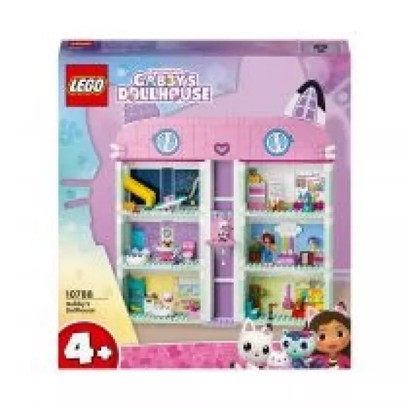 Konstruktorius LEGO Gabby's Dollhouse rinkinys 10788 — 498 dalys, 3 minifigūrėlės, nuo 4 metų