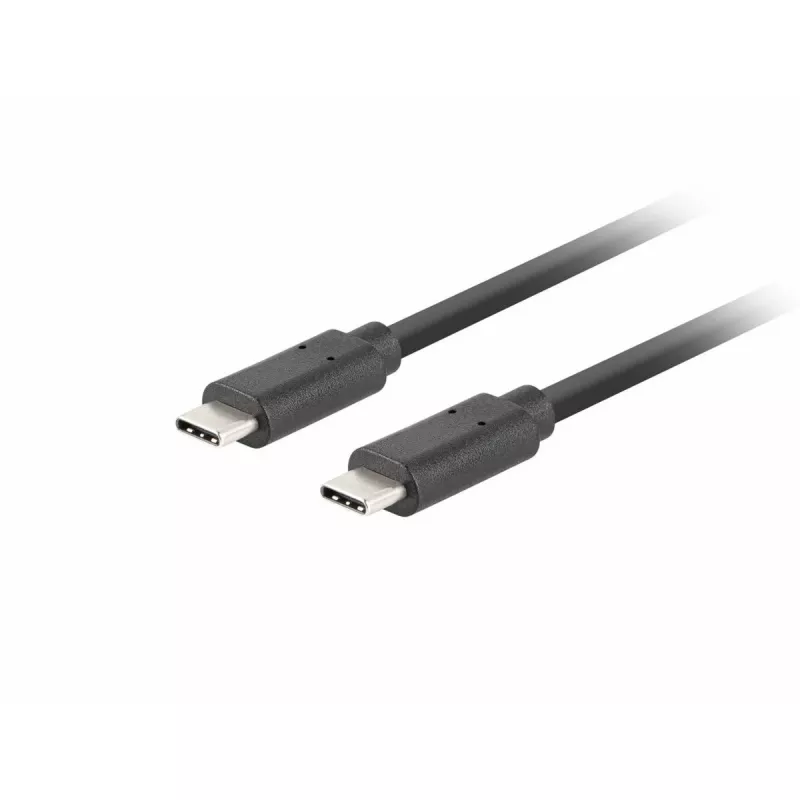 USB C į USB C kabelis LANBERG CA-CMCM-32CU-0010-BK — USB 3.2 Gen 2, 1 m, juodas, 100 W įkrovimas, 4K vaizdas