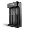 Baterijų įkroviklis everActive LC200 buitinis USB, 2 lizdų, Li-Ion, palaiko A/AA/AAA/AAAA/C/D, 5 V įvestis, 4,2 V išvestis, juodas
