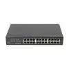 Nevaldomas komutatorius LANBERG RSGE-24 — 24× Gigabit Ethernet 1U, montuojamas į stovą, juodas