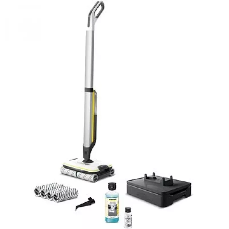 Karcher FC 4-4 belaidis dulkių siurblys, 2,5 Ah ličio jonų baterija, sausam ir šlapiam valymui, 30 cm ritininis šepetys, juoda/pilka