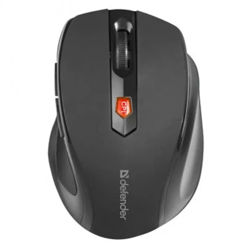 Belaidė RF optinė dešiniarankė pelė DEFENDER ULTRA MM-315 — 1600 DPI, 6 mygtukai, USB imtuvas, juoda