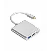 USB C adapterių stotelė TB AKTBXVAU3HMPDAV — 3 viename: HDMI + USB-A + USB-C PD, sidabrinė