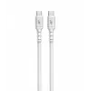 USB C - USB C kabelis 1m. silicone Balta