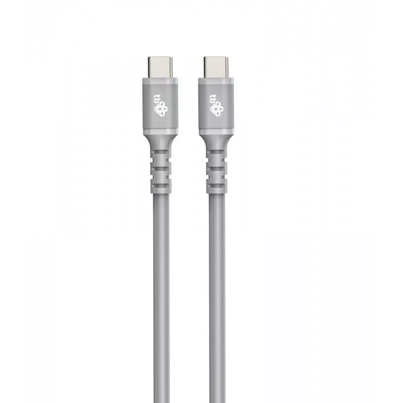 USB C - USB C kabelis 1 m. silicone Pilka