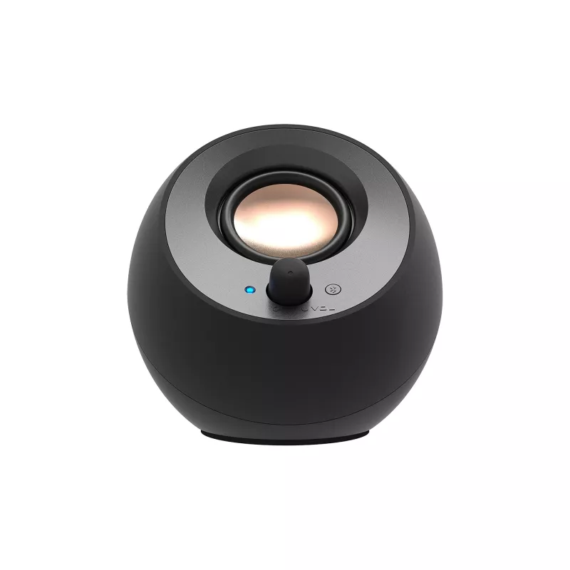 CREATIVE Pebble V3 Minimalistiniai 2.0 USB-C staliniai garsiakalbiai su USB garsu, Clear Dialog patobulinimu, Bluetooth 5.0, 8W RMS ir 16W didžiausia galia, USB-A