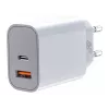 Universal charger 2x3A USB C + USB A Galia Delivery Balta
