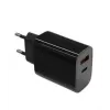 sieninis charger 2x3A USB C + USB A Galia Delivery Juoda