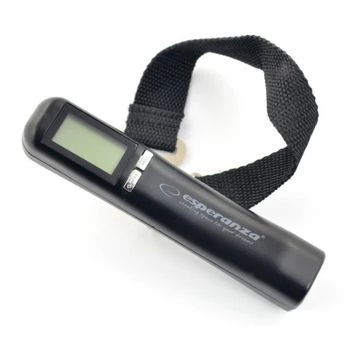 Electronic Luggage Scale Esperanza ETS001, up to 50 Kg, Juoda
