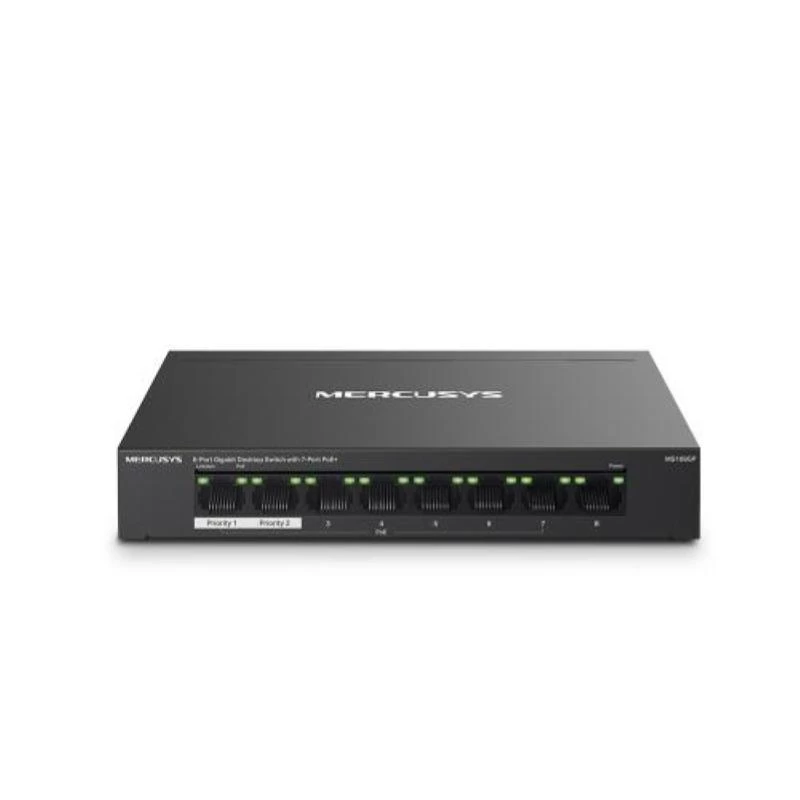 Mercusys Ms108Gp 8 prievadų gigabitinio stalinio komutatoriaus su 7 PoE prievadais