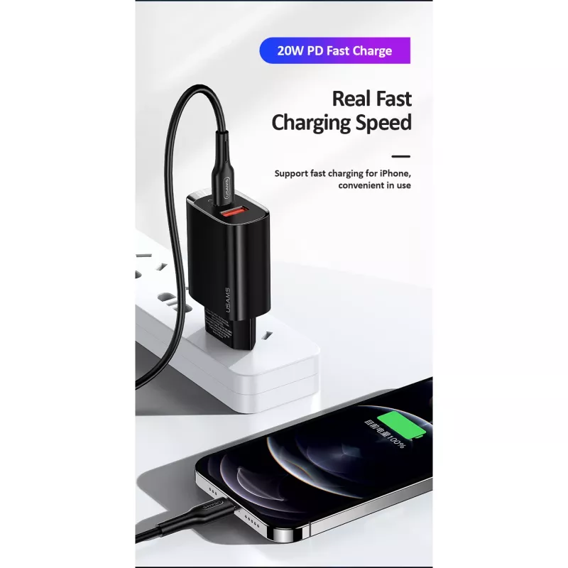 Įkroviklis usams T35 20W PD3 USB-C į USB greitasis įkrovimo adapteris