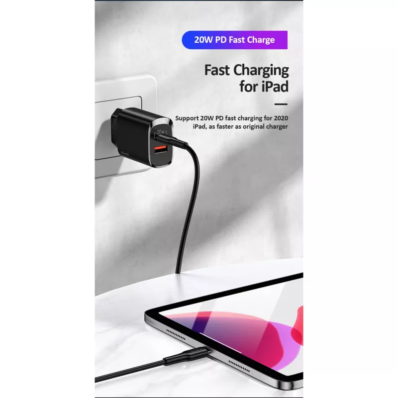 Įkroviklis usams T35 20W PD3 USB-C į USB greitasis įkrovimo adapteris