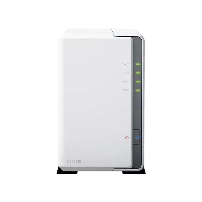 Synology DiskStation DS223J NAS/duomenų saugojimo serveris Staliniam kompiuteriui Realtek RTD1619B 1 GB DDR4 DiskStation Manager Baltas