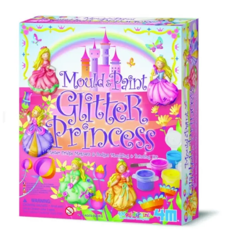 Kūrybinis rinkinys 4m Glitter Princesses model 3528 — rankdarbių rinkinys su blizgučių dekoracijomis