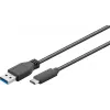 Wentronic Goobay USB 3.0 SuperSpeed kabelis > USB-C™, juodas, 2 m - USB 3.0 kištukas (A tipas) > USB-C kištukas (71221)