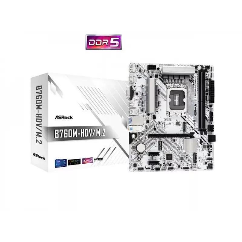 ASRock B760M-HDV/M.2 DDR5 mikro-ATX pagrindinė plokštė