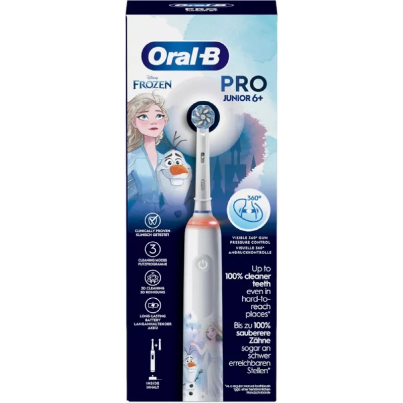 Besisukantis dantų šepetėlis Oral-B PRO Junior Frozen