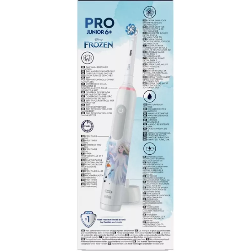Besisukantis dantų šepetėlis Oral-B PRO Junior Frozen