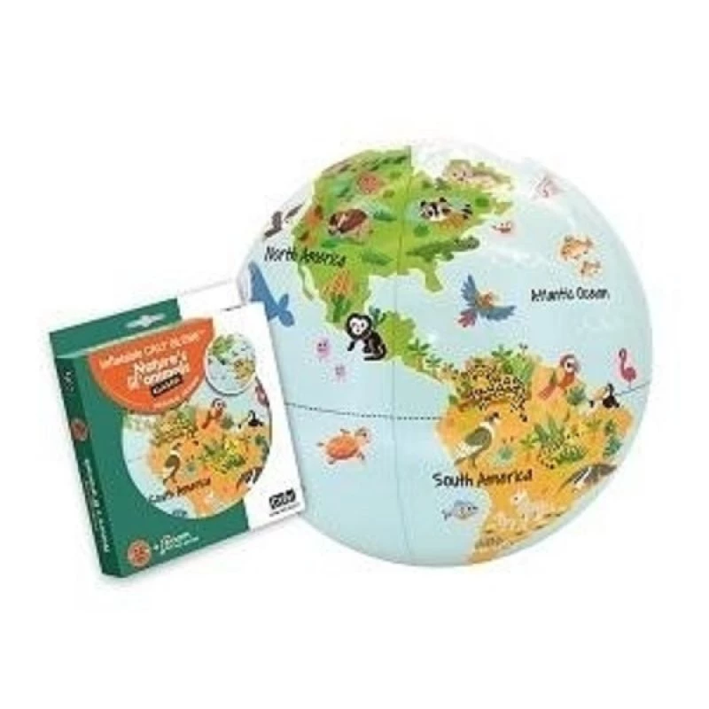 Žaidimų rutulys Globe 30 cm, MG DYSTRYBUCJA — Ball Caly modelis C051 mažiems gamtos gyvūnams