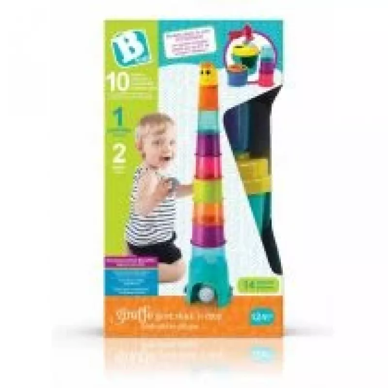 Daugiafunkcis Giraffe Tower XL, B-kids, modelis 1164702NN, aukštis 120 cm, žaidimų ir veiklos bokštas