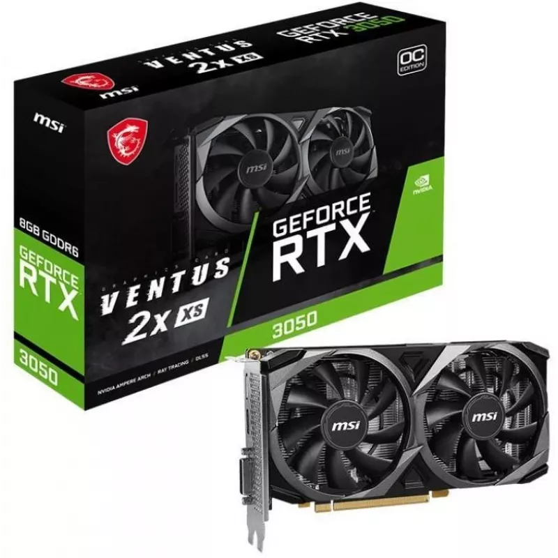MSI VENTUS GEFORCE RTX 3050 2X XS 8G OC vaizdo plokštė NVIDIA 8 GB GDDR6