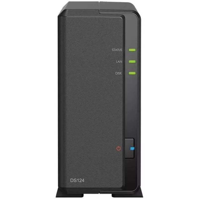 Synology DiskStation DS124 NAS/serveris Stacionarus Ethernet LAN Juoda RTD1619B
