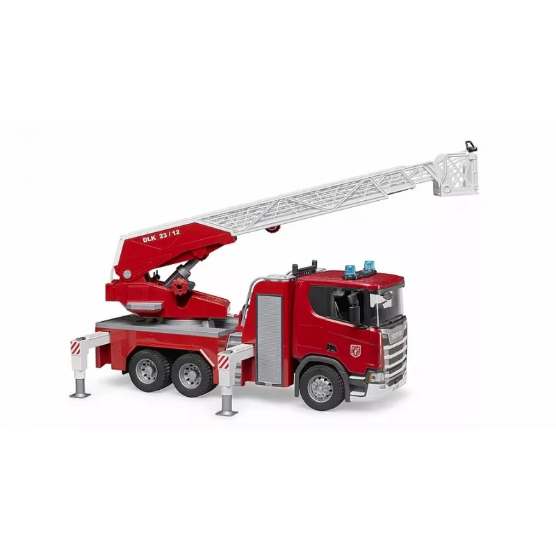 Gaisrinis automobilis BRUDER Scania Super 560R raudonas baltas plastikinis 3+