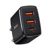 Baseus 30W USB įkroviklis QC PD3.0 Type C PD greitasis įkrovimas greitasis telefono įkroviklis, skirtas iPhone 17 16 15 14 13 12 Pro Max Xiaomi Samsung