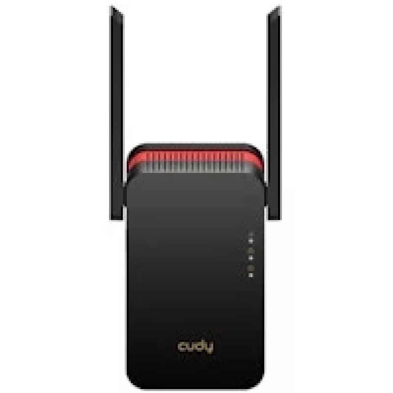 Wi‑Fi signalo stiprintuvas Cudy RE3000 2400–5000 MHz, 802.11ax/ac/n/g/b/a, Ethernet 100 Mbps, išorinė antena, juoda/raudona