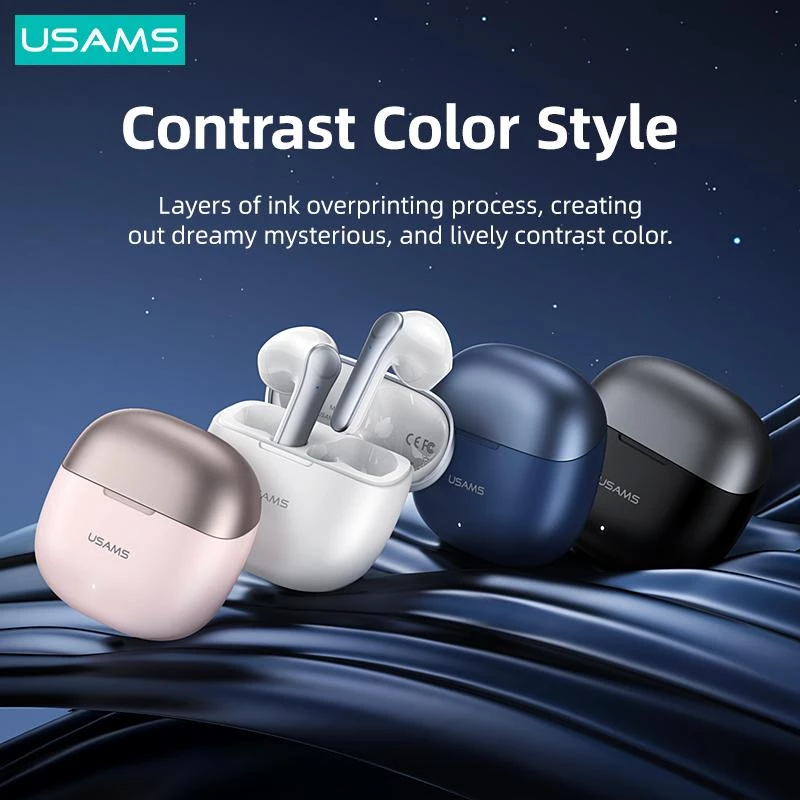 Ausinės USAMS TWSXH Series Dual Mic Wireless mėlynos / mėlynos BHUXH03
