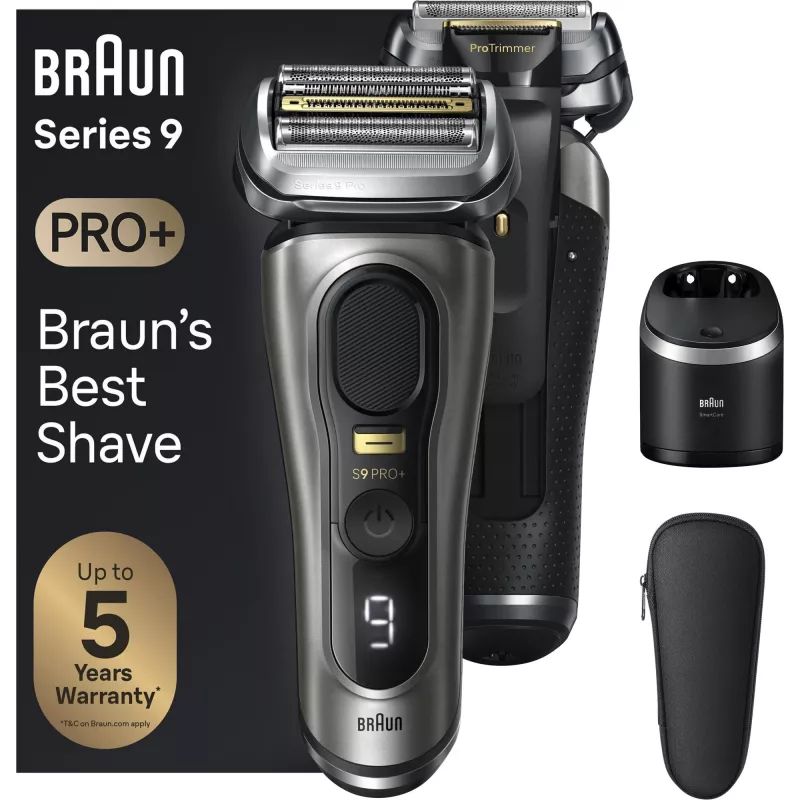Braun Series 9 Pro+ 9565cc Wet & Dry folijos skutimosi peiliukas Trimeris Metallic