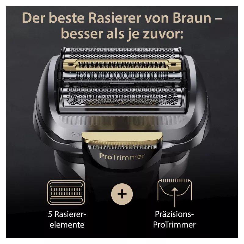 Braun Series 9 Pro+ 9565cc Wet & Dry folijos skutimosi peiliukas Trimeris Metallic
