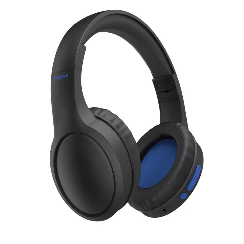 Hama 00184160 ausinės/ausinės su mikrofonu Laidinės ir belaidės Ant galvos Geriamoji/Skambučiams USB Type-C Bluetooth Juoda, Mėlyna