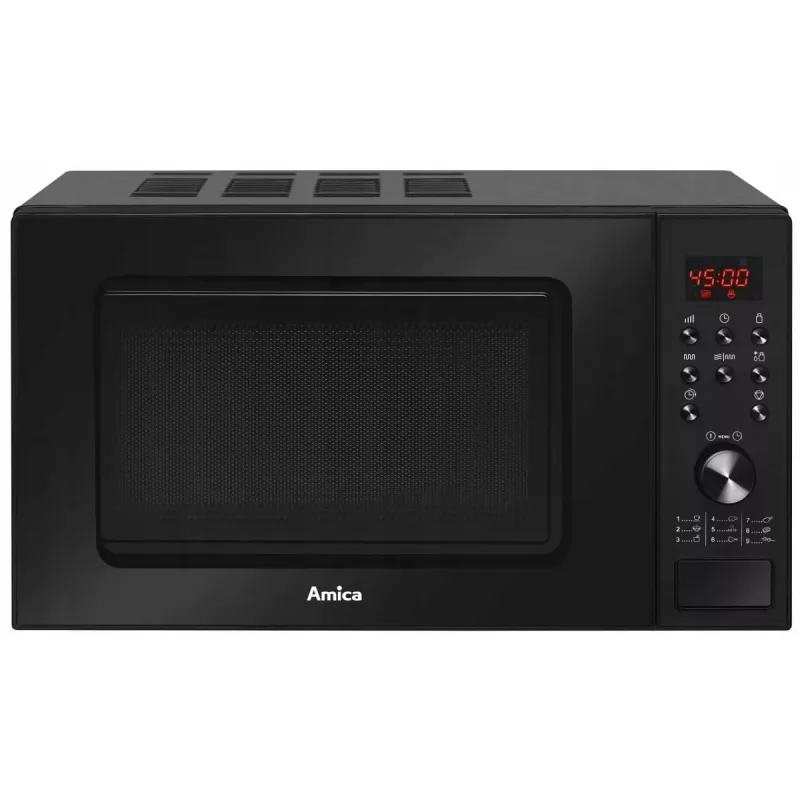 Amica AMGF20E1GB mikrobangų krosnelė plokščiu paviršiumi su griliu 20 l 700 W juoda