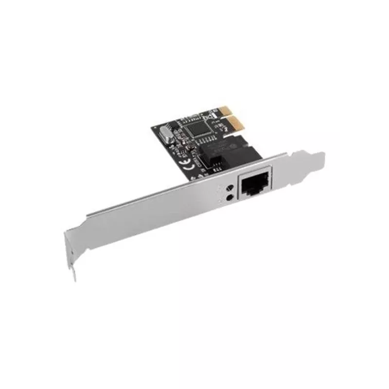 Vidinė eterneto tinklo plokštė LANBERG PCE-1GB-201, PCI Express, 1× RJ-45 Gigabit (1000 Mbit/s), juoda