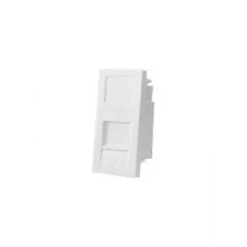 Kištukinio lizdo apsauginis dangtelis Alantec OS002 baltas 45×45 mm, 1 vnt.