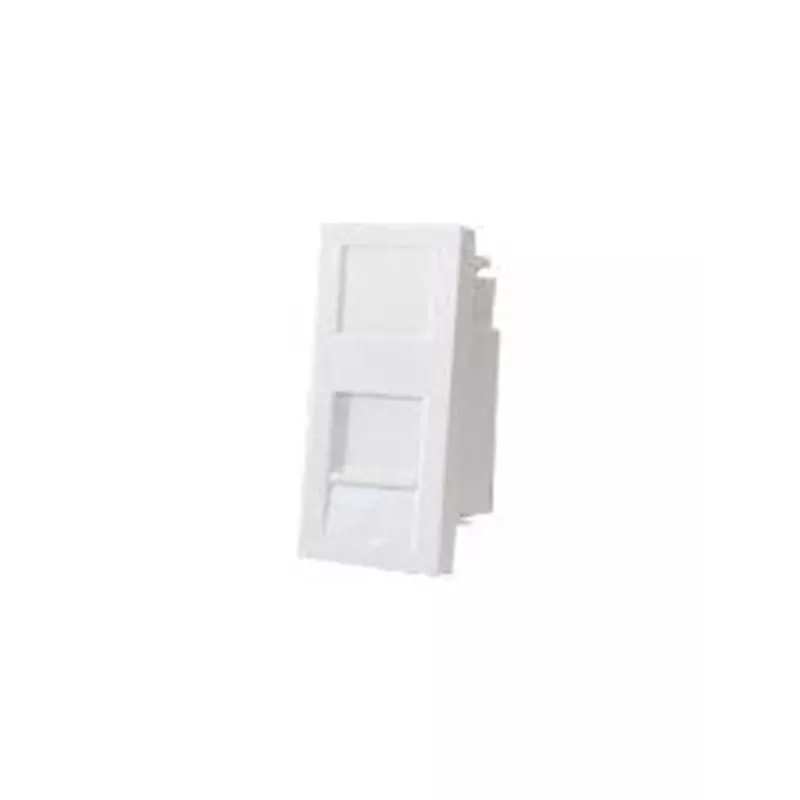Kištukinio lizdo apsauginis dangtelis Alantec OS002 baltas 45×45 mm, 1 vnt.