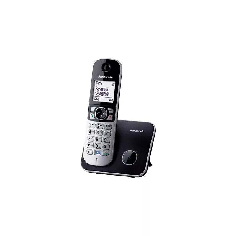 Panasonic KX-TG6811 DECT telefonas su skambintojo ID, juodos spalvos