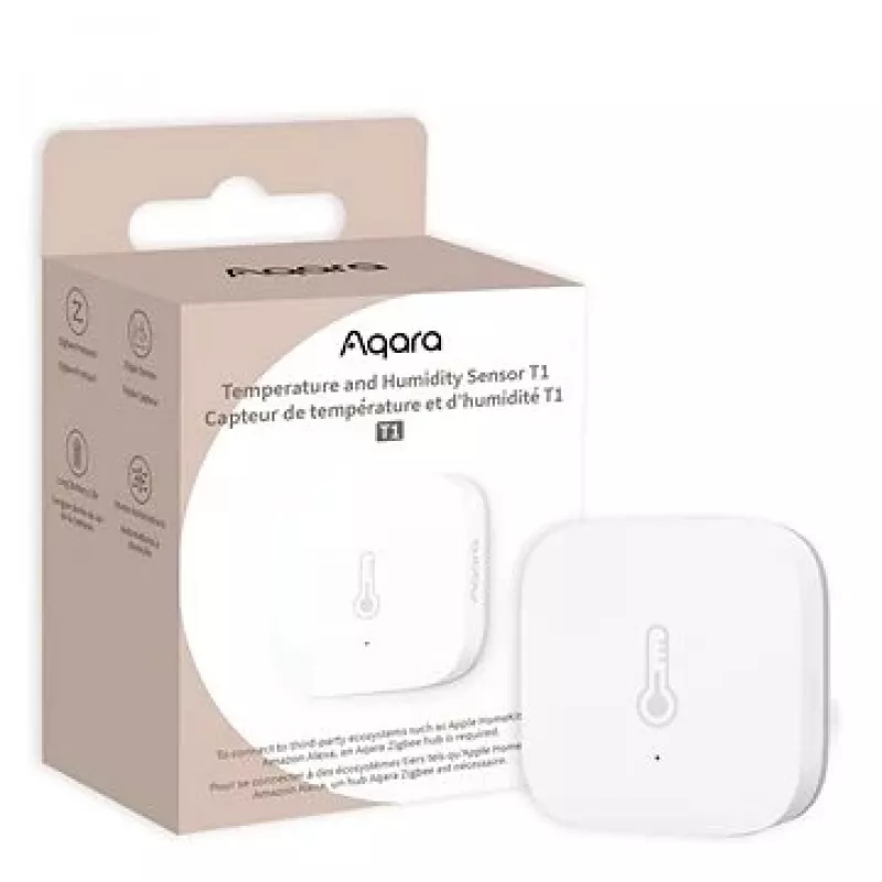 Aqara TH-S02D jutiklis baltas temperatūros ir drėgmės. HomeKit Alexa Google
