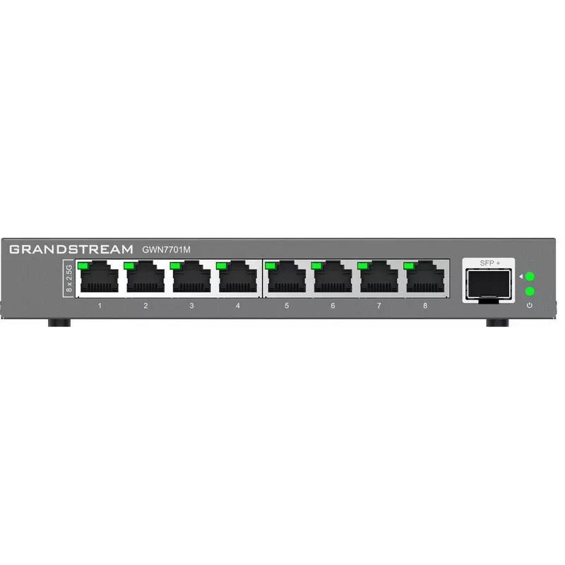 Grandstream Networks GWN7701M tinklo jungiklis Nevaldomas 2.5G Ethernet (100/1000/2500) Juoda