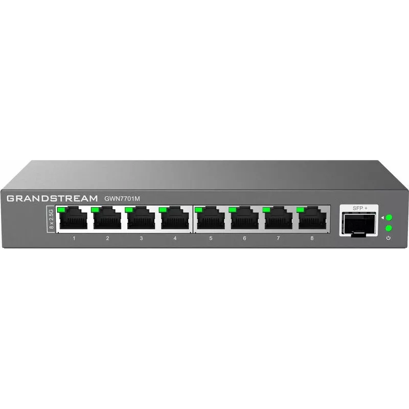 Grandstream Networks GWN7701M tinklo jungiklis Nevaldomas 2.5G Ethernet (100/1000/2500) Juoda