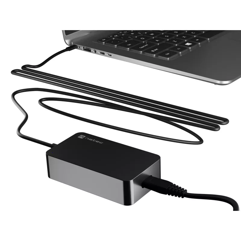 NATEC Grayling USB-C 45W maitinimo adapteris Universalus Juoda