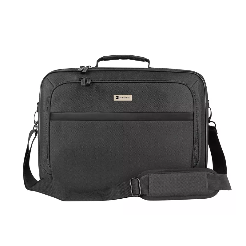 Portfelis NATEC Boxer Lite 39,6 cm (15,6 col.) – poliesteris, 2 skyriai, petnešos dirželis, 410×305×65 mm, 750 g