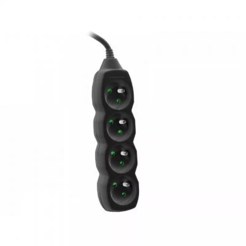 Tracer PowerCord ilgintuvas, 4 lizdai, 3m, juodas